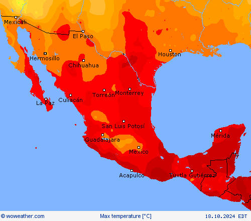 Max temperature Forecast maps